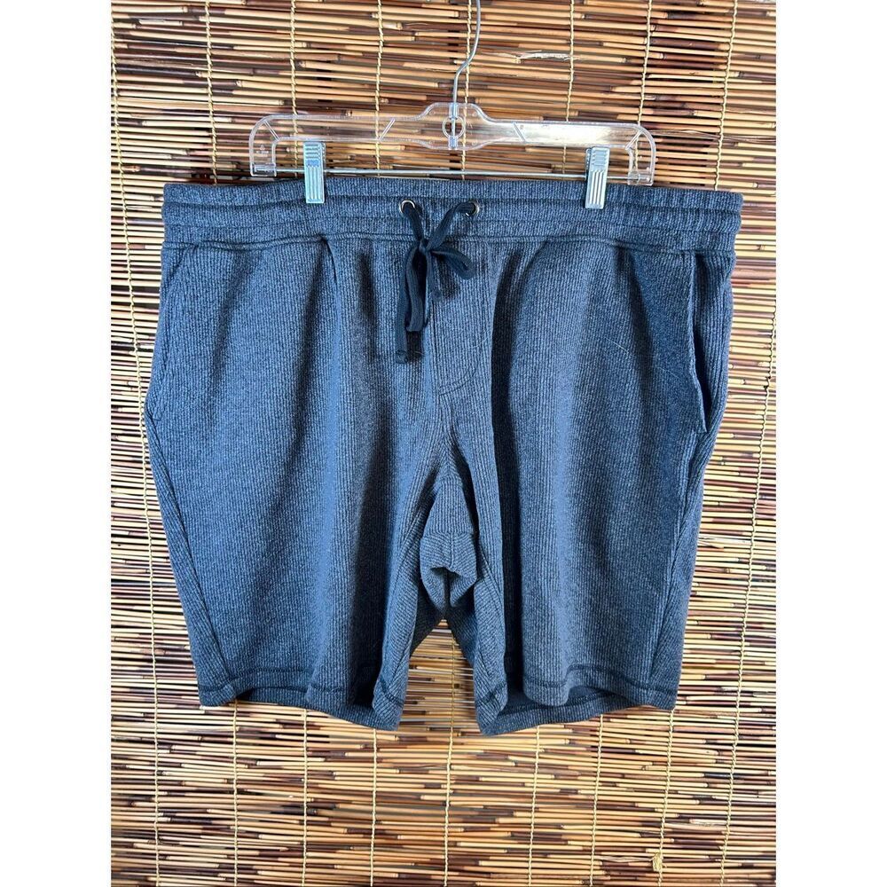 Method Sweat Shorts Mens XXL Heather Grey Ribbed Knit Casual Lounge Athleisure